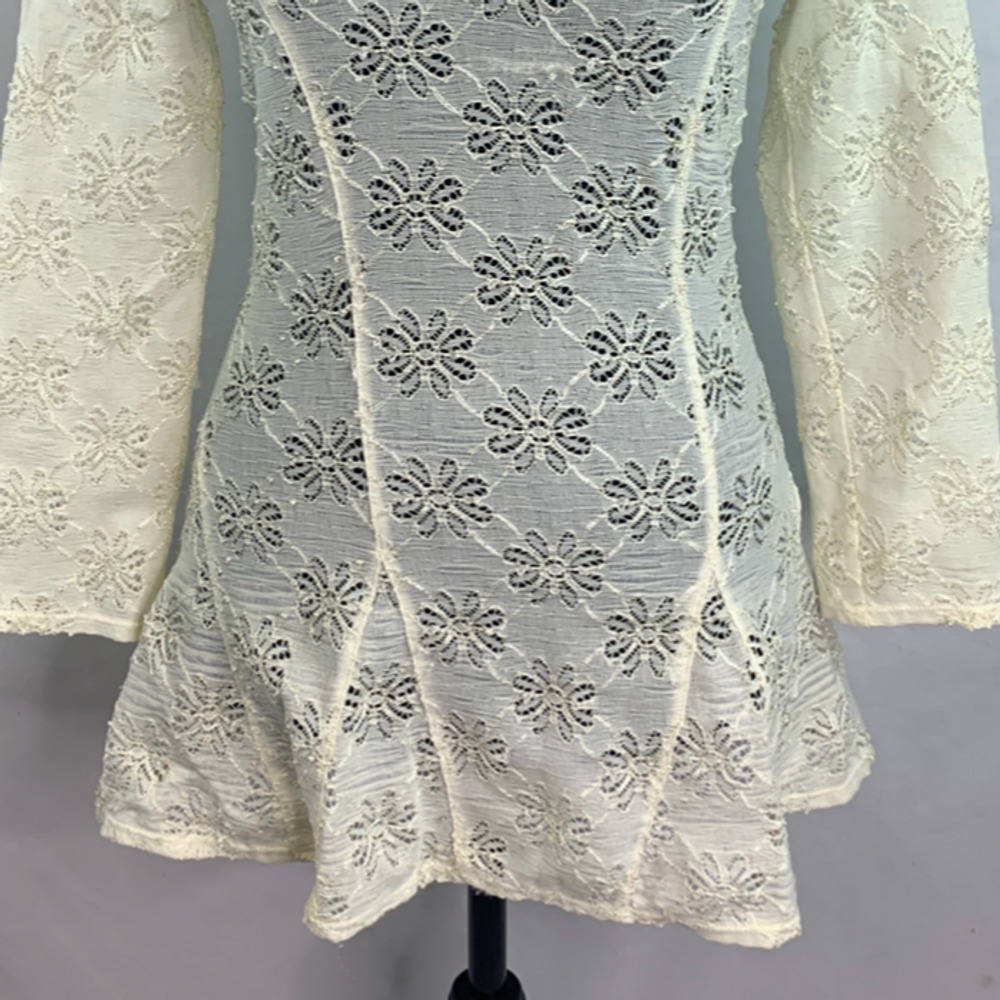 Free People Lace Blouse Size M - Picture 7 of 8